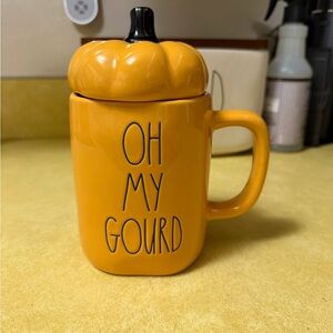 Rae Dunn Pumpkin Orange Mug with Lid